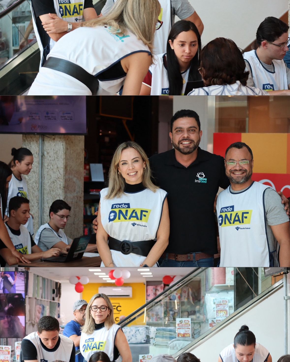 Estudantes do NAF Insted em ação educativa